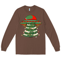 Chestnut Ufo Christmas Pine Tree Long Sleeve Tee - Bettercallsaul