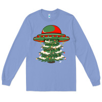 Colony Blue Ufo Christmas Pine Tree Long Sleeve Tee - Bettercallsaul