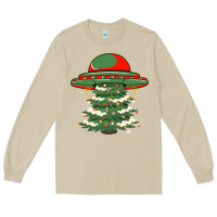 Mushroom Ufo Christmas Pine Tree Long Sleeve Tee - Bettercallsaul