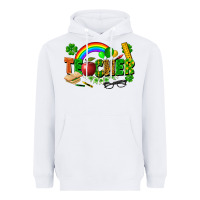 White teacher st patrick Heavyweight Hoodie - FaDigitalArtStudio