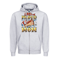 Heather Grey Loud and proud cheer Mom Mother's Day Zipper Hoodie - CowGirlArtShop