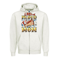 Oatmeal Heather Loud and proud cheer Mom Mother's Day Zipper Hoodie - CowGirlArtShop