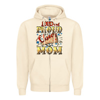 Sandshell Loud and proud cheer Mom Mother's Day Zipper Hoodie - CowGirlArtShop
