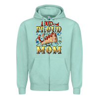Seafoam Loud and proud cheer Mom Mother's Day Zipper Hoodie - CowGirlArtShop