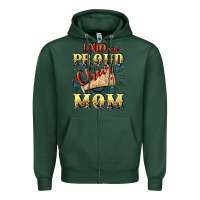 Sports Green Loud and proud cheer Mom Mother's Day Zipper Hoodie - CowGirlArtShop
