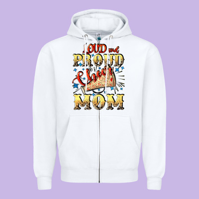 Loud And Proud Cheer Mom Mother's Day Zipper Hoodie Designed By Cowgirlartshop