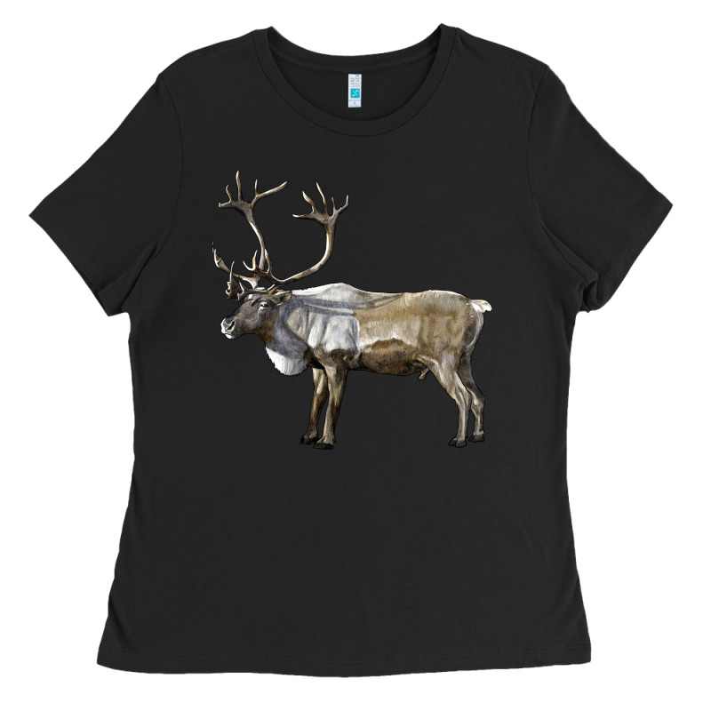 Reindeer Buck Deer Ladies Tee by LillyAllenDesigns | Teevron