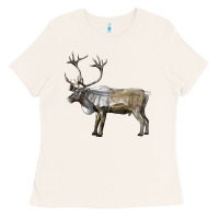 Bone reindeer buck deer Ladies Tee - LillyAllenDesigns