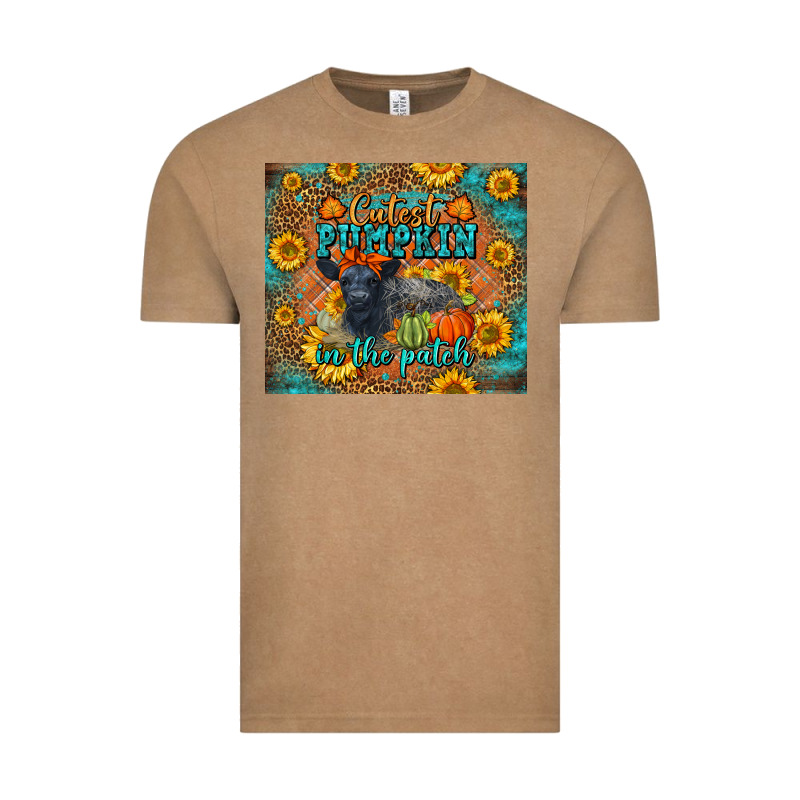 Fall Cutest Pumpkin In The Patch Cute Cow Tumbler Vintage Tee by LillyAllenDesigns | Teevron