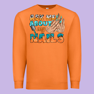 Ask Me About My Nails Bbs Premium Sweatshirt Designed By Bundleandbundleshop