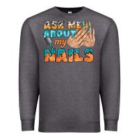 Charcoal Heather ask me about my nails bbs Premium Sweatshirt - BundleAndBundleShop