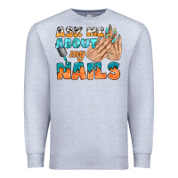 Heather Grey ask me about my nails bbs Premium Sweatshirt - BundleAndBundleShop