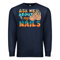 Navy ask me about my nails bbs Premium Sweatshirt - BundleAndBundleShop