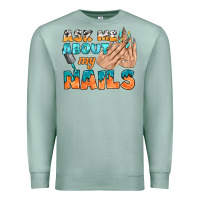 Seafoam ask me about my nails bbs Premium Sweatshirt - BundleAndBundleShop