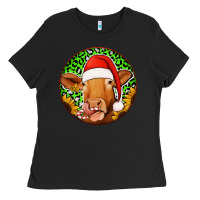 Black christmas circle earrings Ladies Tee - Jasminsmagicworld