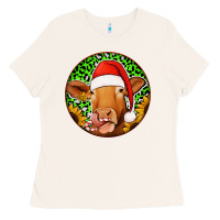 Bone christmas circle earrings Ladies Tee - Jasminsmagicworld