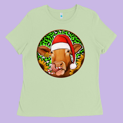 Christmas Circle Earrings Ladies Tee Designed By Jasminsmagicworld