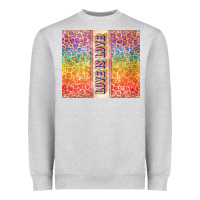 Heather Grey Love is love Pride LGBTQ+ Heavyweight Sweatshirt - NancyCooperArtShop