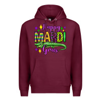 Burgundy happy mardi gras alligator olivia Premium Hoodie - OliviaCreatesArt