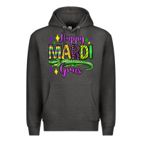 Charcoal Heather happy mardi gras alligator olivia Premium Hoodie - OliviaCreatesArt