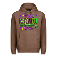 Chestnut happy mardi gras alligator olivia Premium Hoodie - OliviaCreatesArt