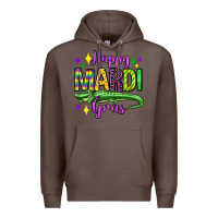 Coffee happy mardi gras alligator olivia Premium Hoodie - OliviaCreatesArt