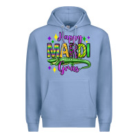 Colony Blue happy mardi gras alligator olivia Premium Hoodie - OliviaCreatesArt
