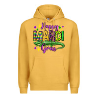 Mustard happy mardi gras alligator olivia Premium Hoodie - OliviaCreatesArt