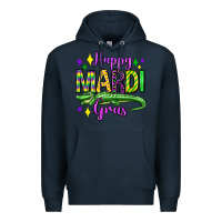 Navy happy mardi gras alligator olivia Premium Hoodie - OliviaCreatesArt