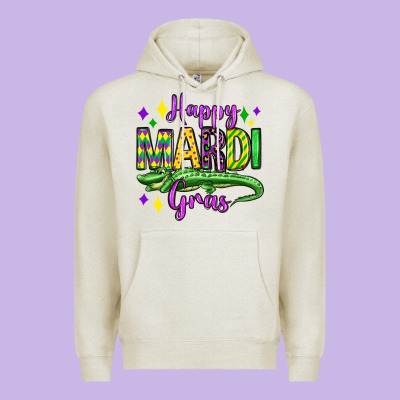 Happy Mardi Gras Alligator Olivia Premium Hoodie Designed By Oliviacreatesart