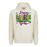 Oatmeal Heather happy mardi gras alligator olivia Premium Hoodie - OliviaCreatesArt