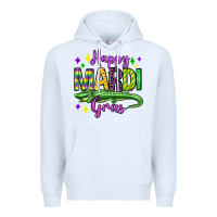White happy mardi gras alligator olivia Premium Hoodie - OliviaCreatesArt