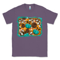 Lavender fall pumpkin distressed background Classic Tee - BundleAndBundleShop