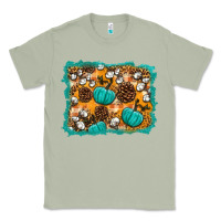 Matcha fall pumpkin distressed background Classic Tee - BundleAndBundleShop