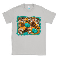 Moon Dust fall pumpkin distressed background Classic Tee - BundleAndBundleShop