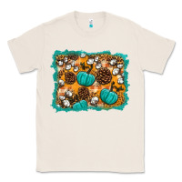 Natural fall pumpkin distressed background Classic Tee - BundleAndBundleShop