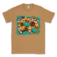 Toasted Coconut fall pumpkin distressed background Classic Tee - BundleAndBundleShop