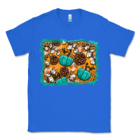 True Royal fall pumpkin distressed background Classic Tee - BundleAndBundleShop