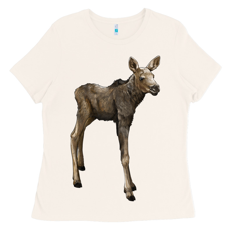 Moose Fawn Deer Ladies Tee by LillyAllenDesigns | Teevron