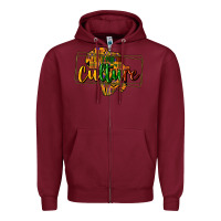 Burgundy Do it for the culture Zipper Hoodie - HowdyJamesFarm