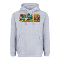 Heather Grey thanksgiving trucks bbs Heavyweight Hoodie - BundleAndBundleShop
