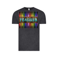 Vintage Black Teacher Crayons Tumbler Vintage Tee - LillyAllenDesigns