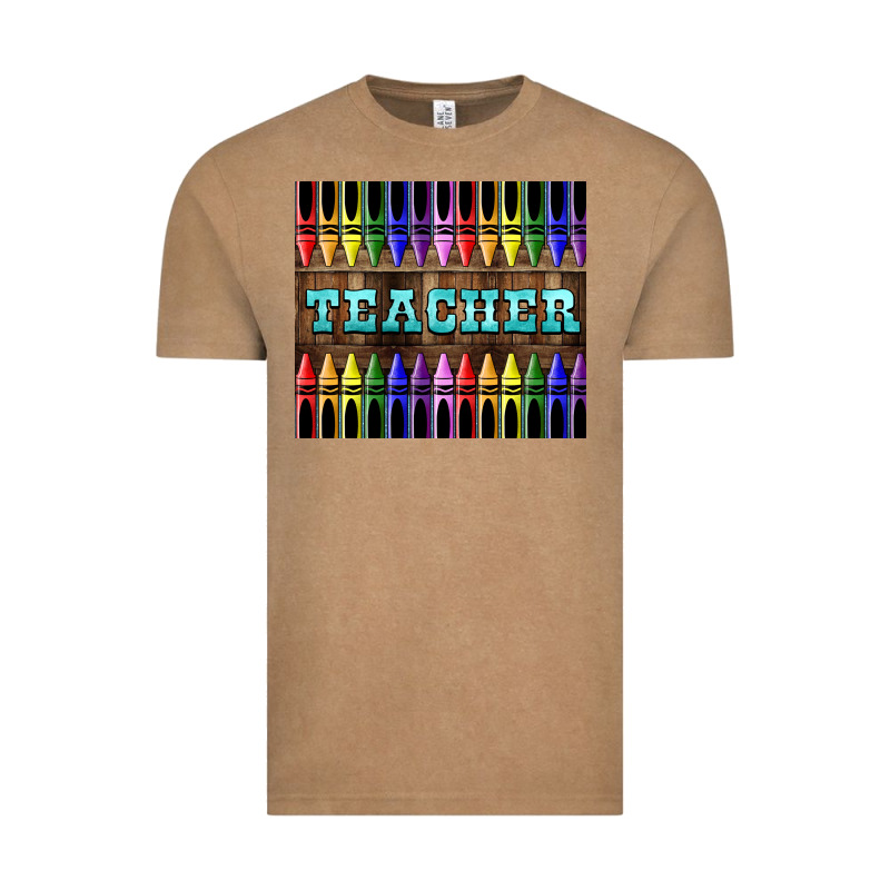 Teacher Crayons Tumbler Vintage Tee by LillyAllenDesigns | Teevron