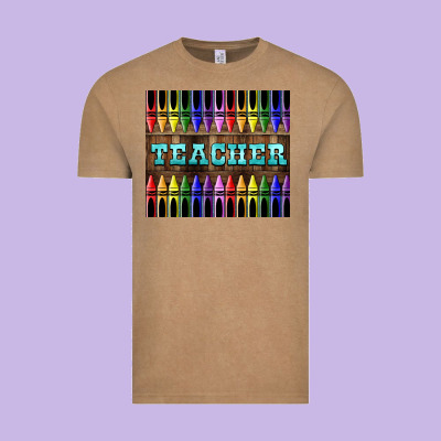 Teacher Crayons Tumbler Vintage Tee Designed By Lillyallendesigns