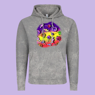 Halloween Candy  Patches Vintage Hoodie Designed By Bundleandbundleshop