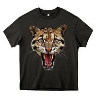 Asphalt ocelot head Heavy Core Tee - LillyAllenDesigns