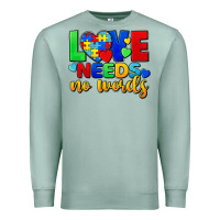 Seafoam love needs no words Premium Sweatshirt - FaDigitalArtStudio