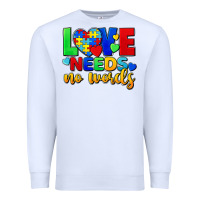 White love needs no words Premium Sweatshirt - FaDigitalArtStudio