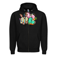 Black Easter heart Easter Day Zipper Hoodie - CowGirlArtShop