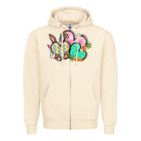 Sandshell Easter heart Easter Day Zipper Hoodie - CowGirlArtShop